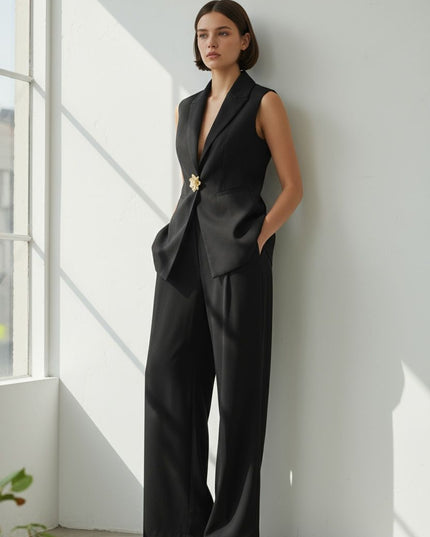Vest pants suit