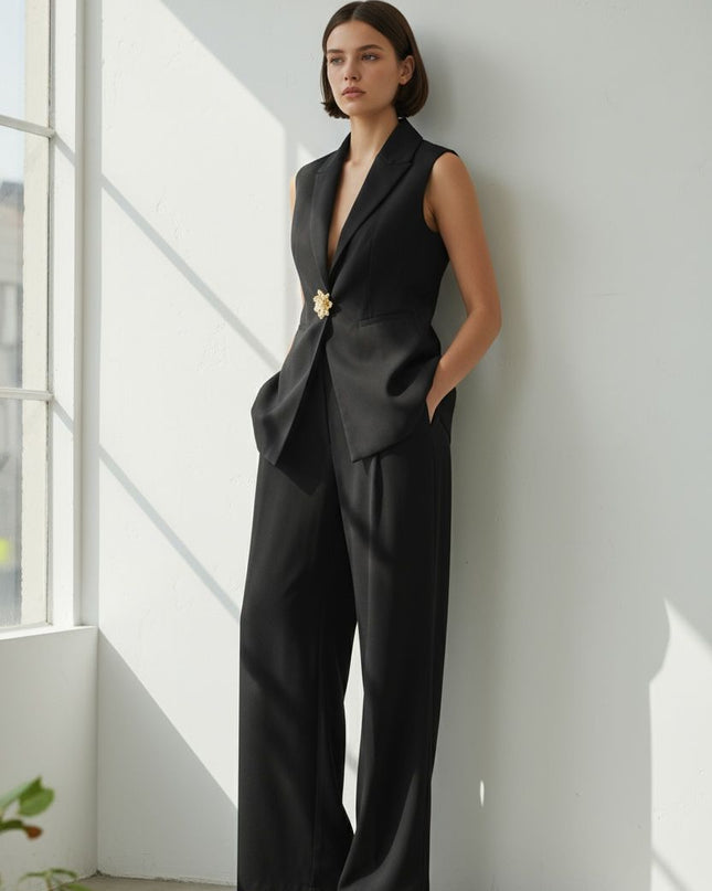 Vest pants suit