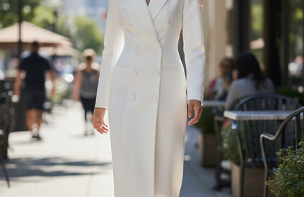Classic White business formal dress